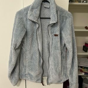 Columbia light blue fluffy jacket